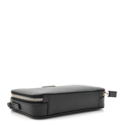 Prada Saffiano Travel Small Brique Crossbody Bag Black 4 of 10