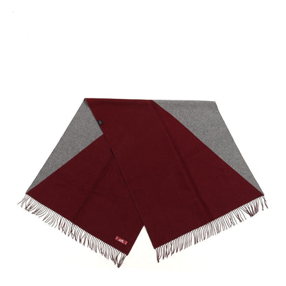 Hermes Cashmere Fringe Double Face Stole Rogue H Gris Moyen 2 of 5