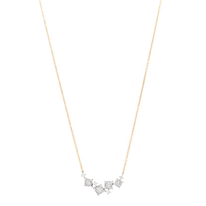 David Yurman 18K Yellow White Gold Diamond Precious Chatelaine Necklace 1 of 5