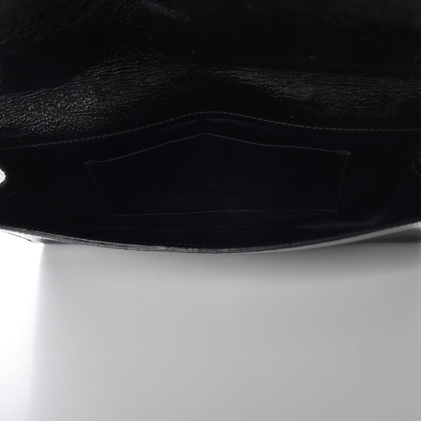 Textured Patent Monogram Large Belle De Jour Clutch Black