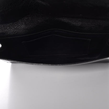 Saint Laurent Textured Patent Monogram Large Belle De Jour Clutch Black 4 of 6