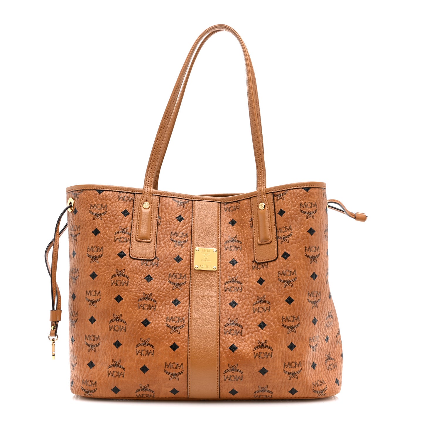 Visetos Medium Liz Reversible Shopper Tote Cognac