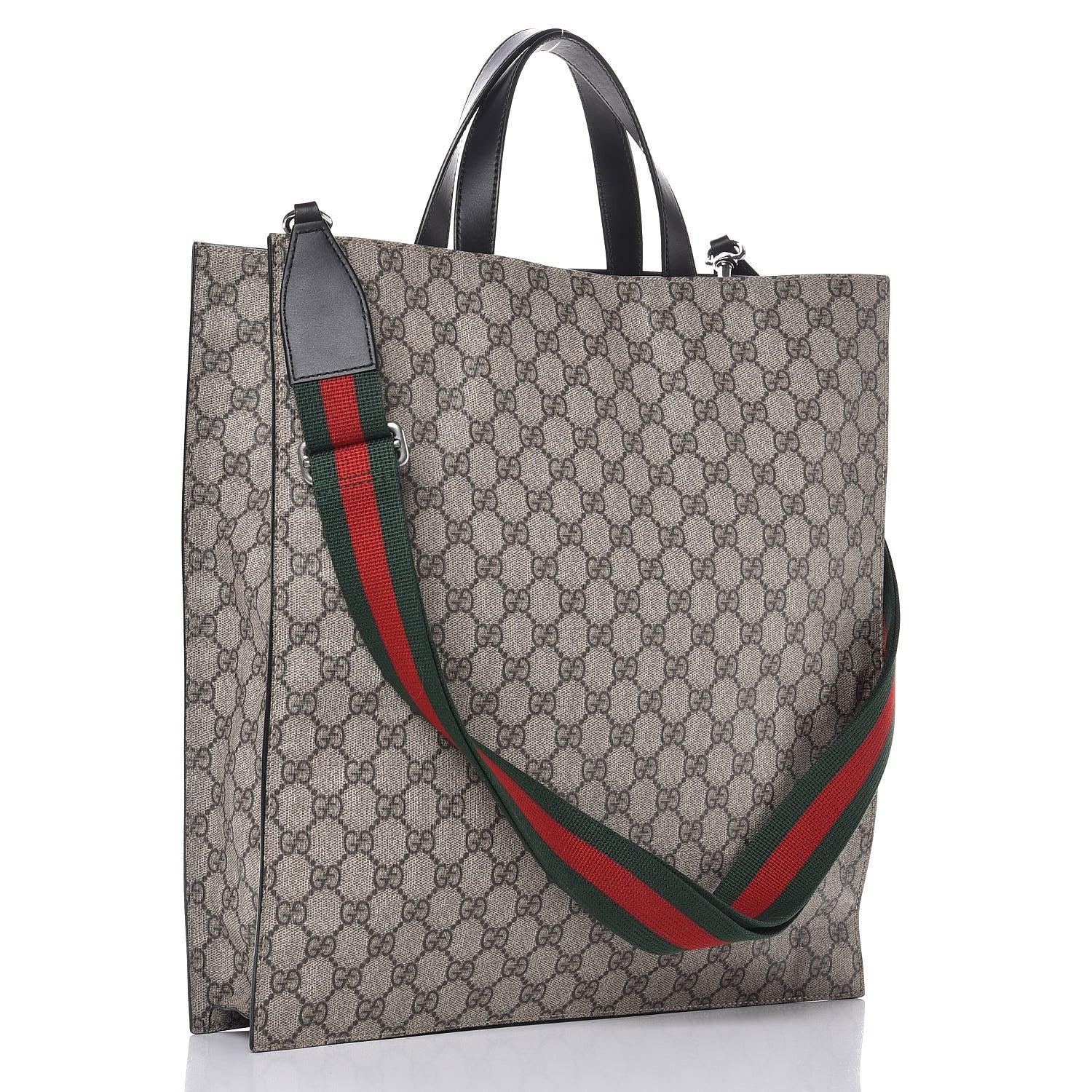 Gucci Soft GG Supreme Monogram Web Vertical Tote Black 4 of 8