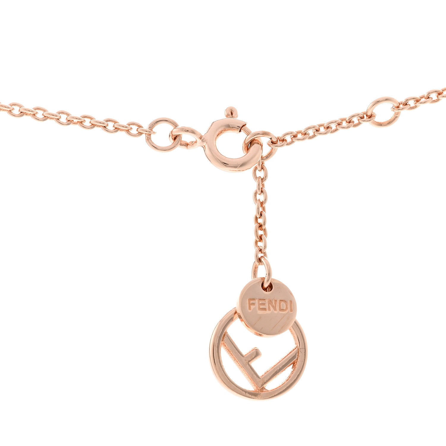 Fendi Metal Crystal F is Fendi Necklace Rose Gold 5 of 6