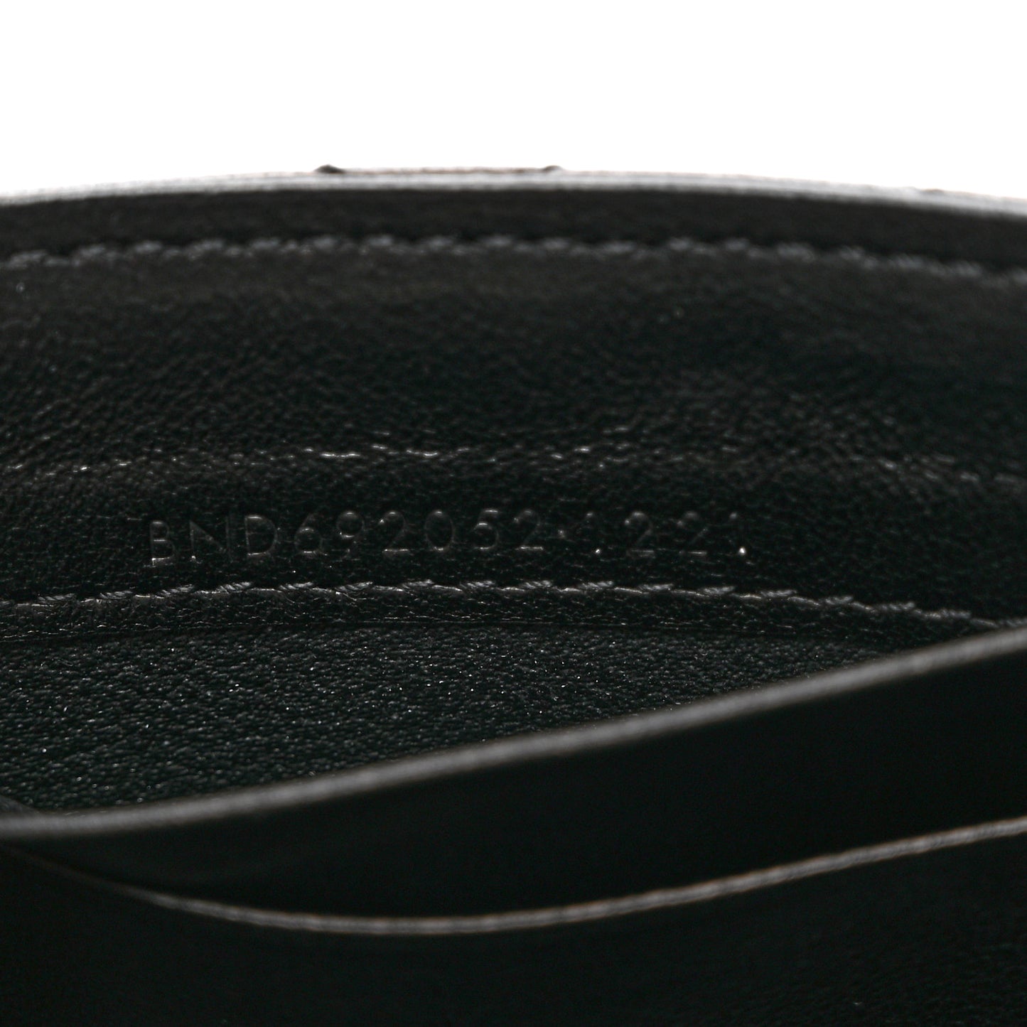 Lambskin Quilted Monogram Gaby Small Envelope Wallet Black