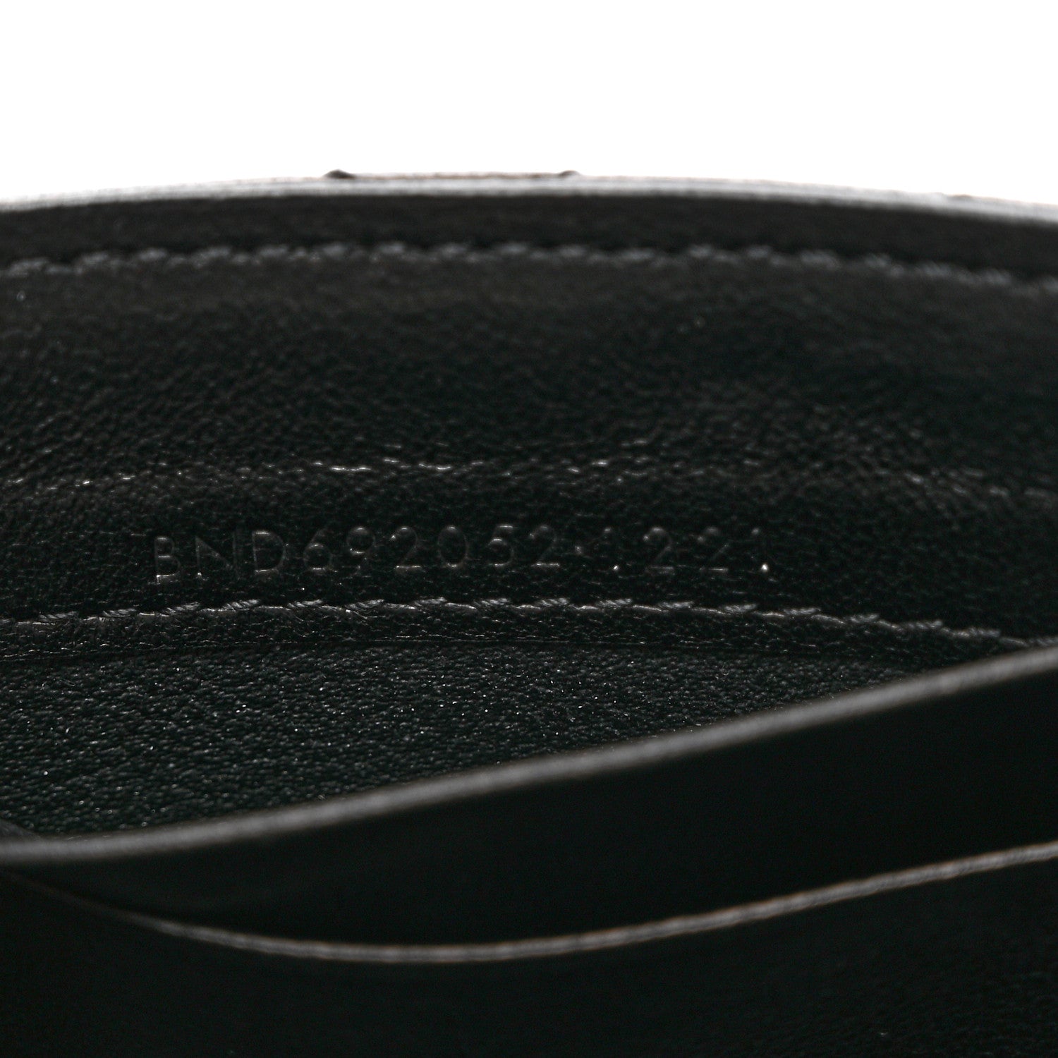Saint Laurent Lambskin Quilted Monogram Gaby Small Envelope Wallet Black 7 of 7