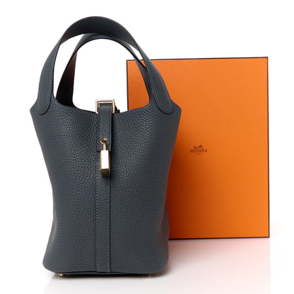 Hermes Taurillon Clemence Picotin Lock 18 PM Gris Misty 11 of 11
