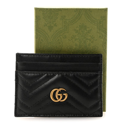 Gucci Calfskin Matelasse GG Marmont Card Holder Black 7 of 7