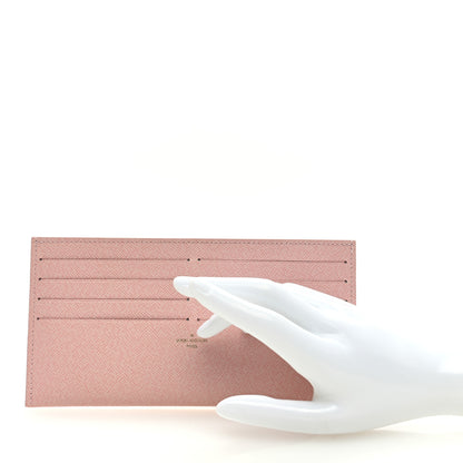 Louis Vuitton LOUIS VUITTON Calfskin Felicie Card Holder Insert Rose Ballerine 2 of 6