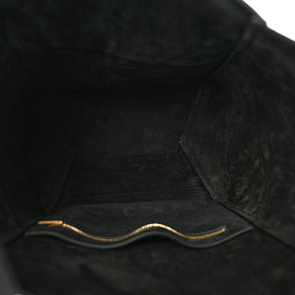 Celine Soft Grained Calfskin Sangle Bucket Bag Black 5 of 12
