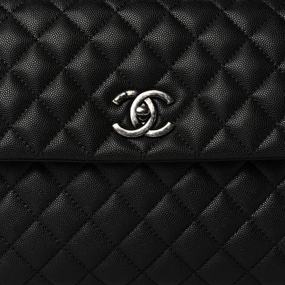 Chanel Caviar Quilted Medium Coco Handle Flap Black 8 of 10