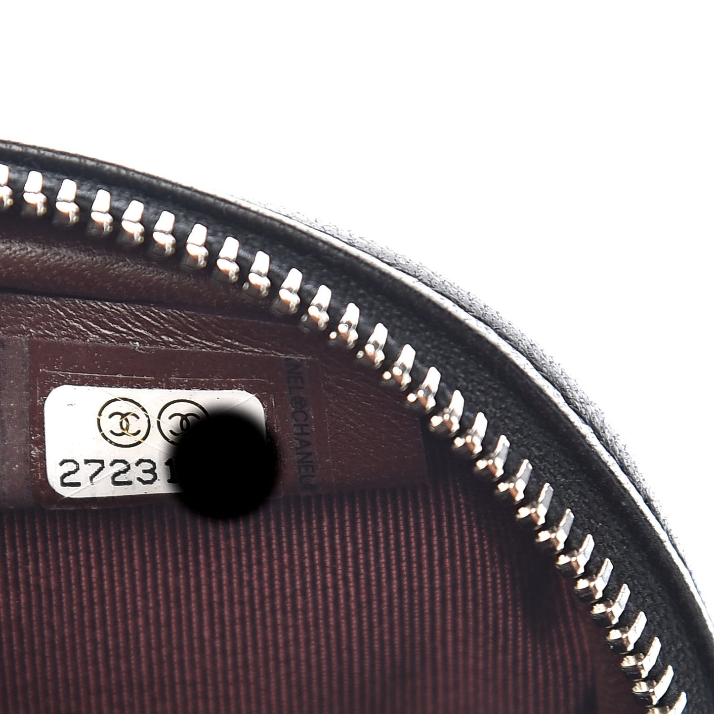 Lambskin Quilted Zip Around Classic Coin Purse Black