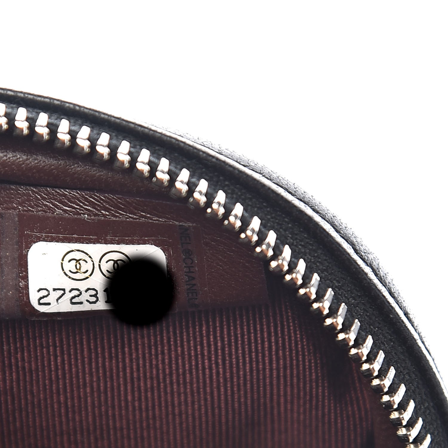 Chanel Lambskin Quilted Zip Around Classic Coin Purse Black 7 of 8