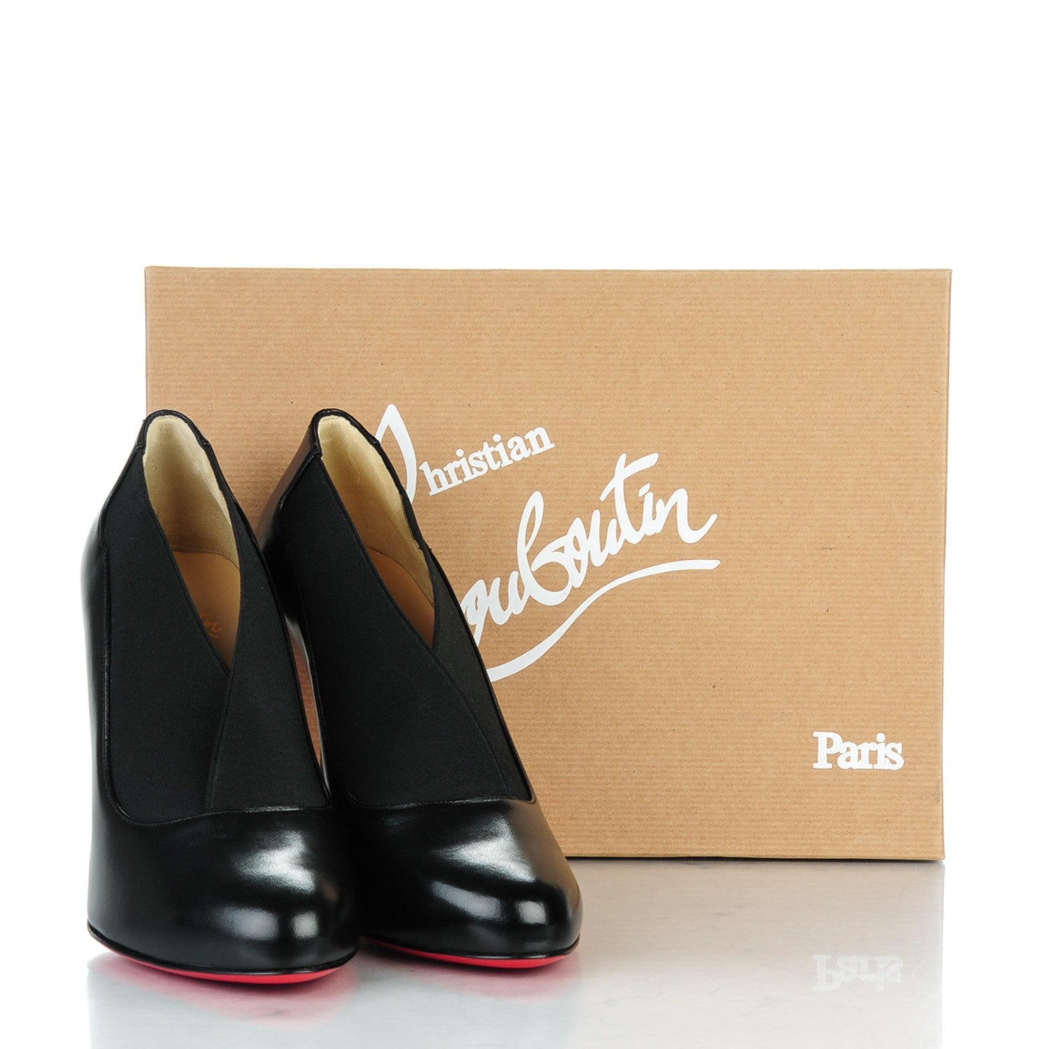 Christian Louboutin Shiny Nappa Toot Couverte 100 Pumps 38 Black 8 of 8
