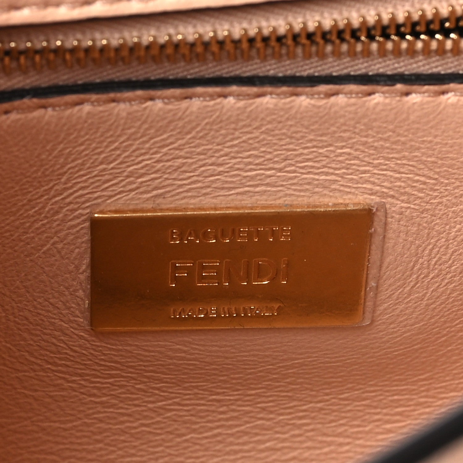 Fendi Nappa Small FF Embossed Midi Chain Baguette Light Rose 6 of 9