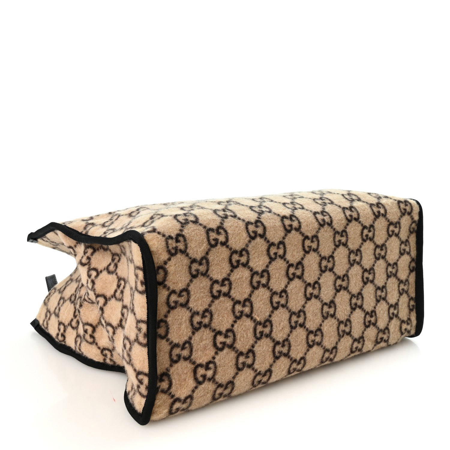 Gucci Covered Wool GG Monogram Large Tote Bag Beige Ebony 1980427