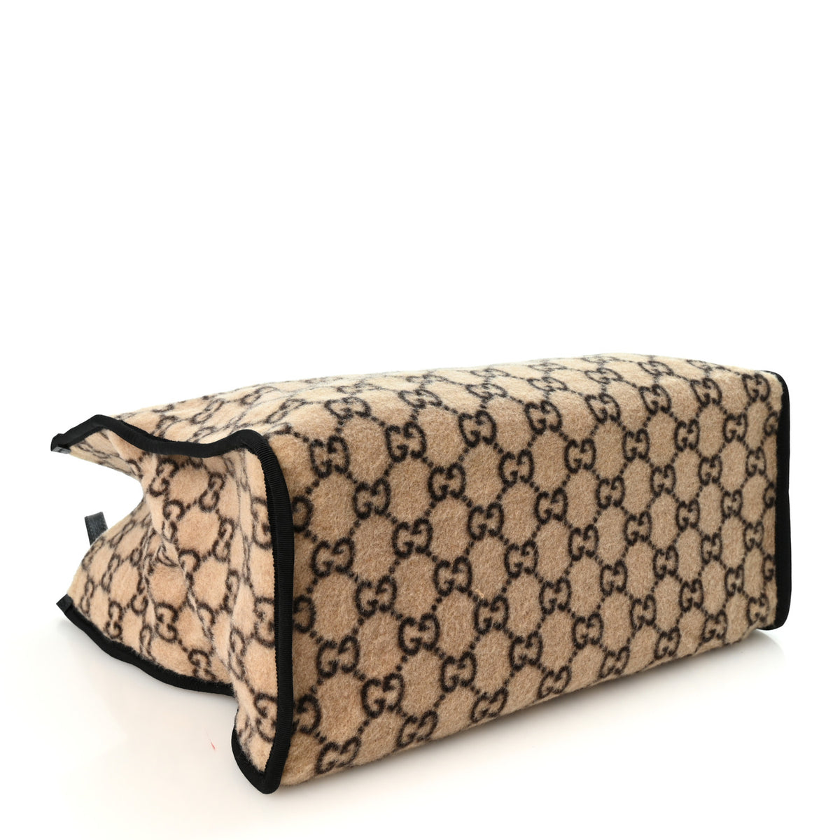 Gucci Covered Wool GG Monogram Large Tote Bag Beige Ebony 4 of 10