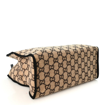 Gucci Covered Wool GG Monogram Large Tote Bag Beige Ebony 4 of 10