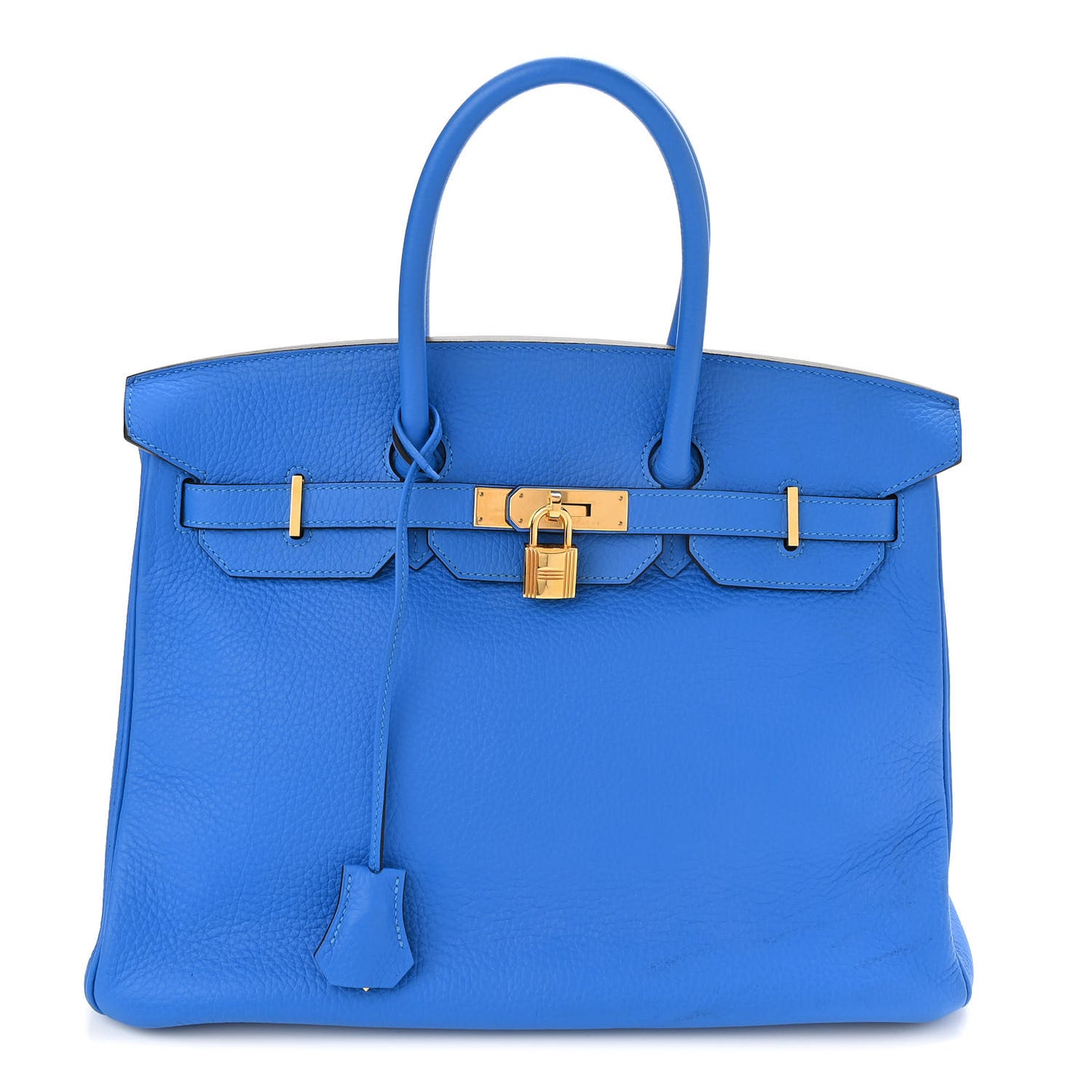Taurillon Clemence Birkin 35 Bleu Hydra