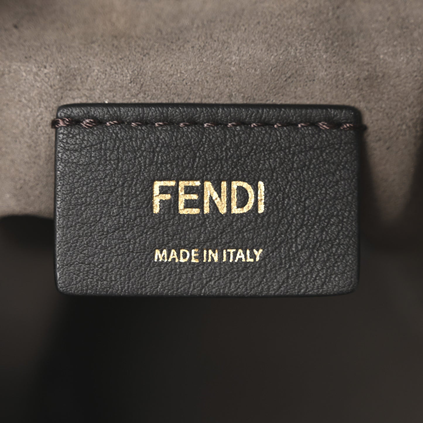 Vitello Liberty F is Fendi Bi-Color FF 1974 Embossed Mini Mon Tresor Bucket Bag Maya Black