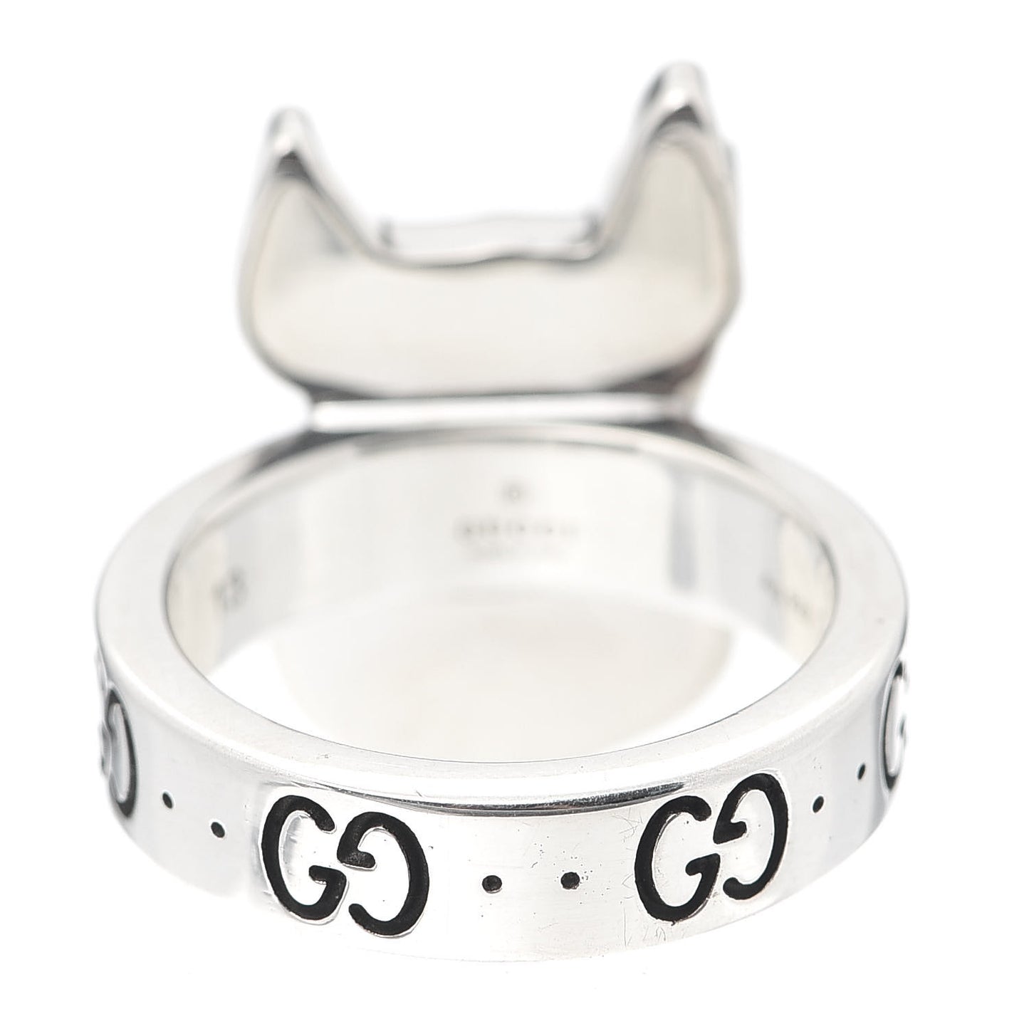 Sterling Silver Enamel Orso Ring 53 6.25