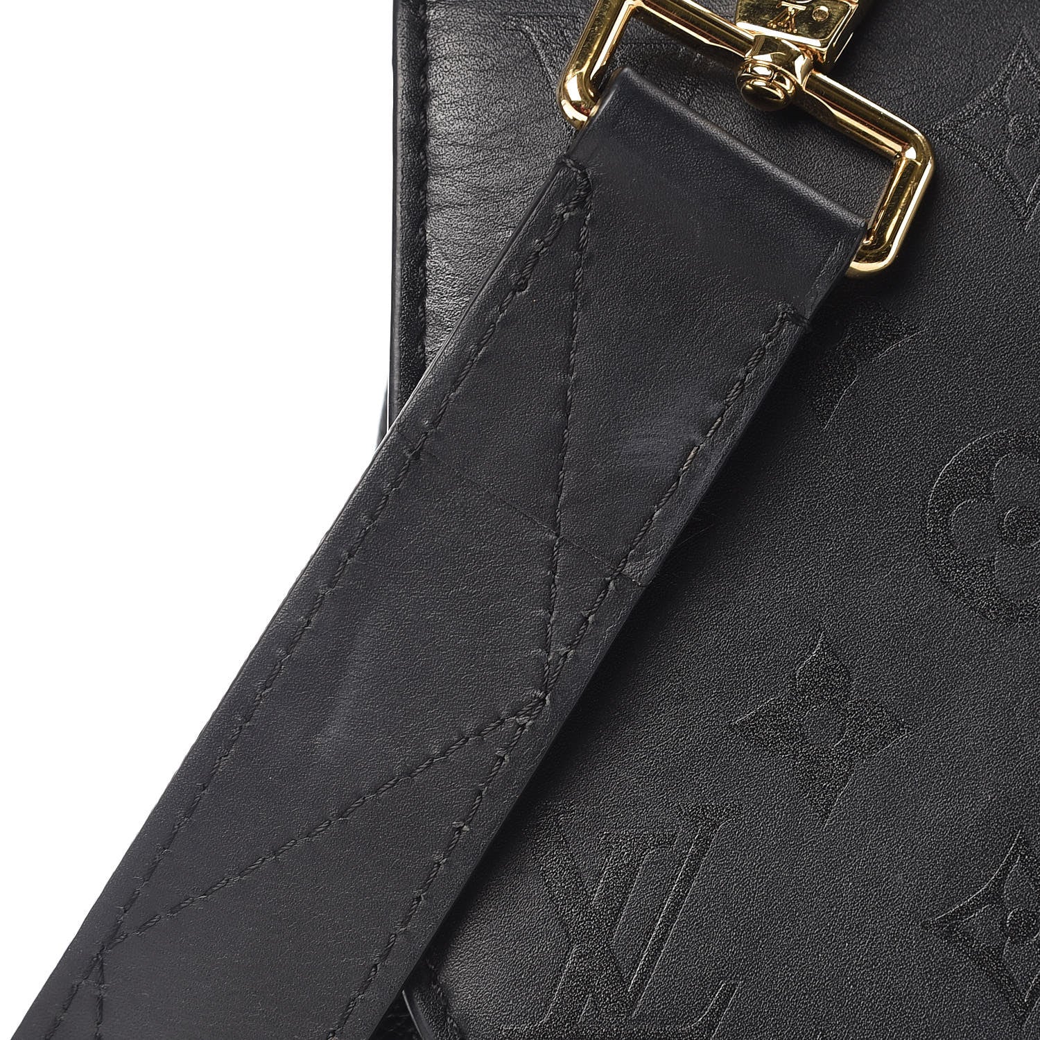 Louis Vuitton Calfskin Monogram Very One Handle Black 18 of 22