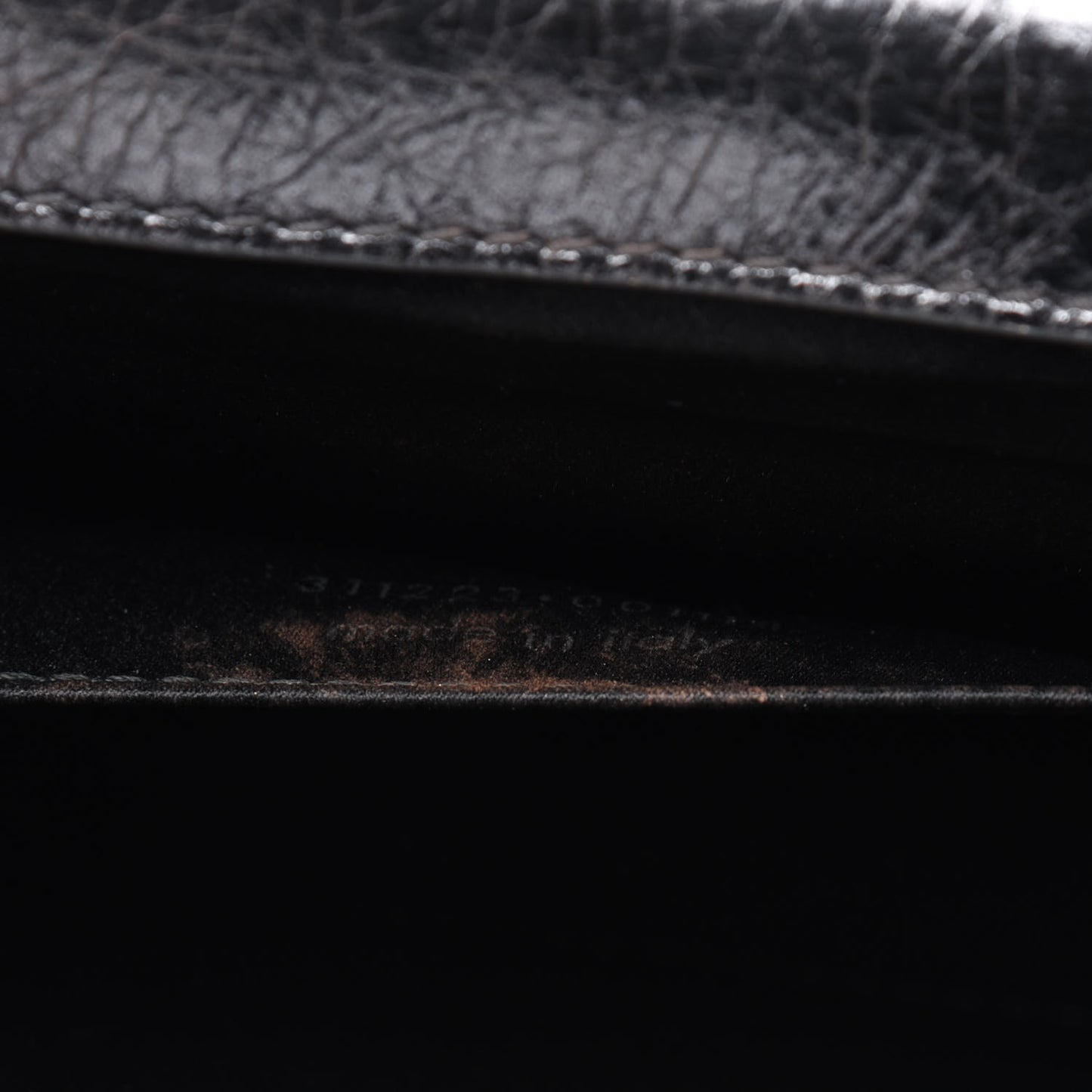 Metallic Calfskin Monogram Large Belle De Jour Clutch Dark Silver