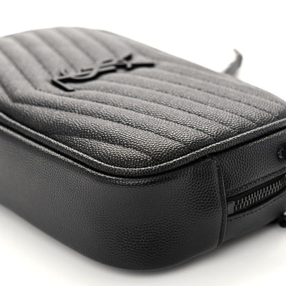 Saint Laurent Grain De Poudre Matelasse Monochrome Monogram Mini Lou Camera Bag Black 10 of 10