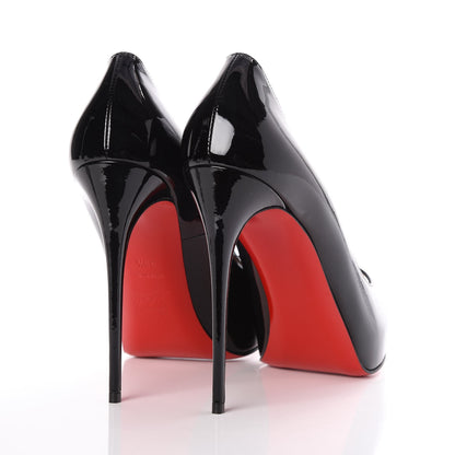 Christian Louboutin Patent New Very Prive 120 Pumps 39.5 Black Red 4 of 8