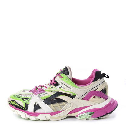 Balenciaga Rubber Mesh Bi-Color Mens Track.2 Open Sneakers 45 White Green Pink 1 of 8