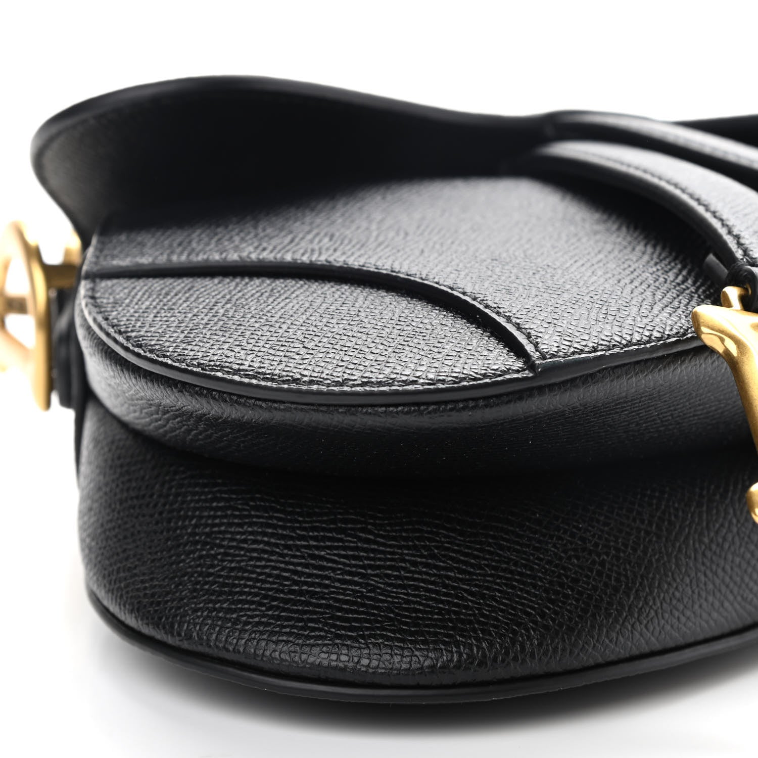 Christian Dior Grained Calfskin Mini Saddle Bag Black 8 of 9