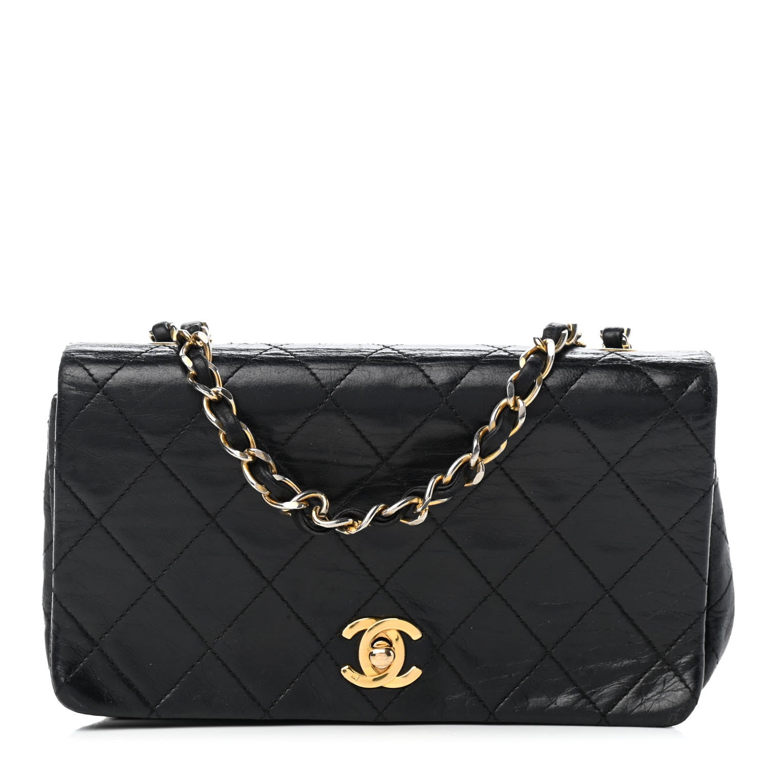 Chanel Lambskin Quilted Small Single Flap Black 2 of 9