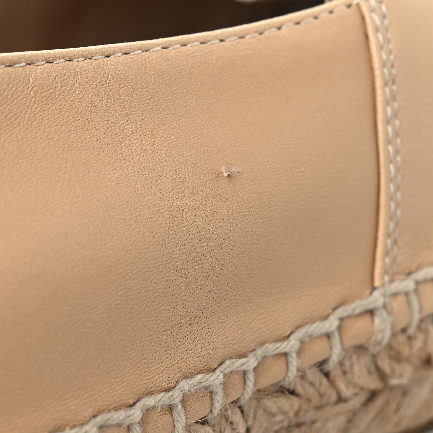 Lambskin CC Espadrilles 38 Beige Black