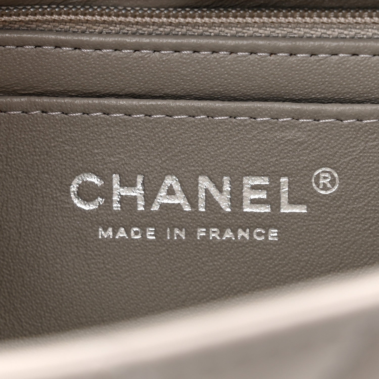 Chanel Lambskin Quilted Mini Rectangular Flap Grey 6 of 10