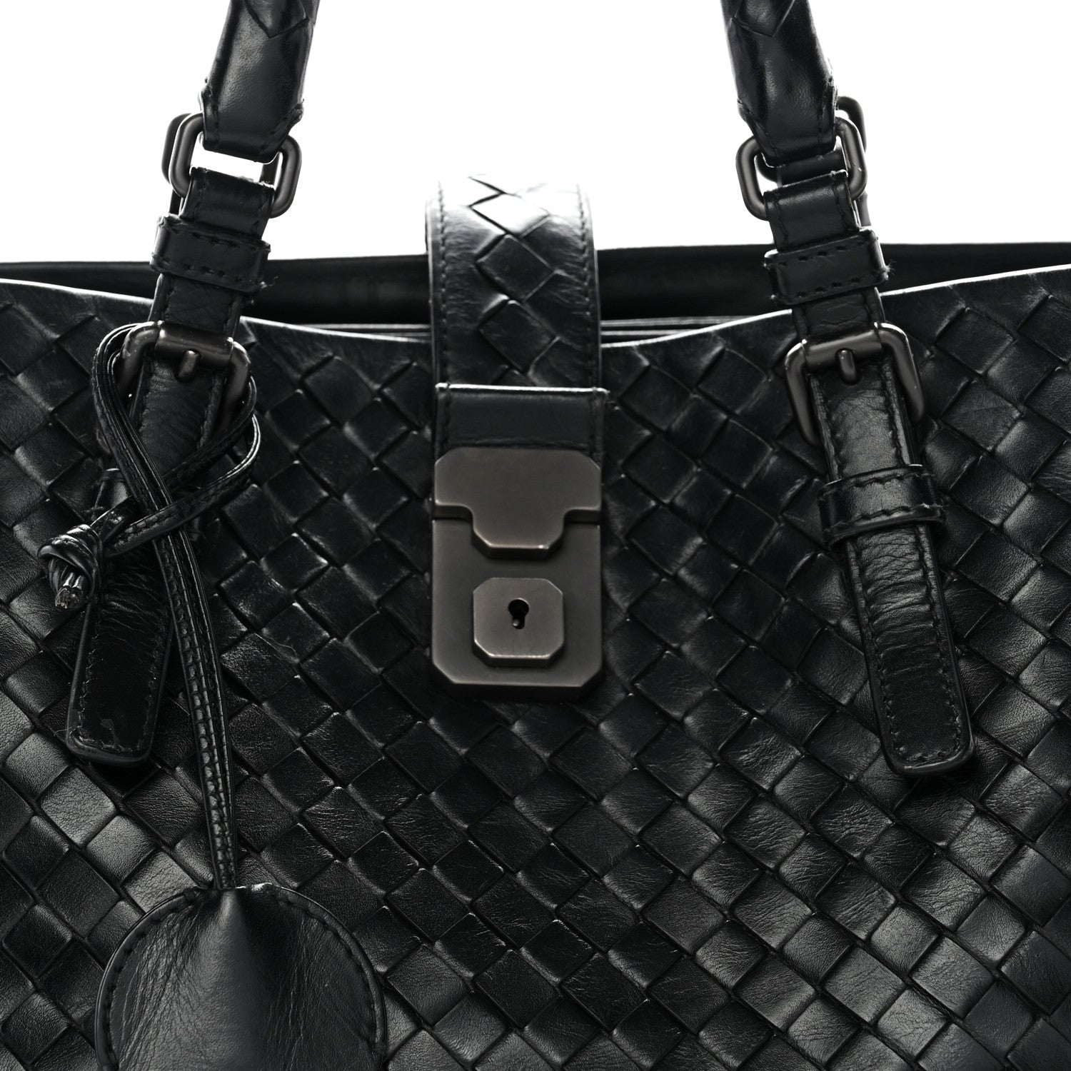 Bottega Veneta Light Calf Intrecciato Small Roma Black 8 of 10