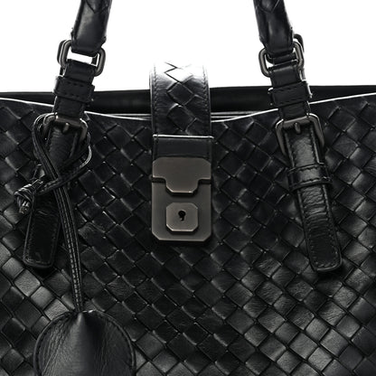 Bottega Veneta Light Calf Intrecciato Small Roma Black 8 of 10