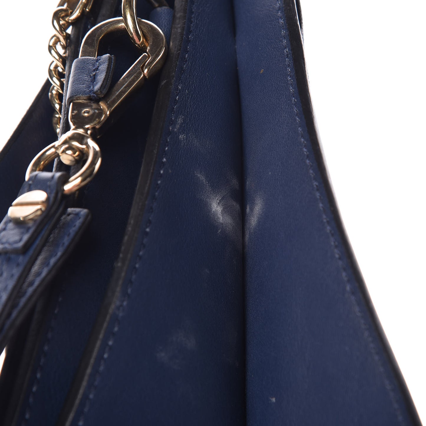 Suede Calfskin Medium Faye Shoulder Bag Silver Blue