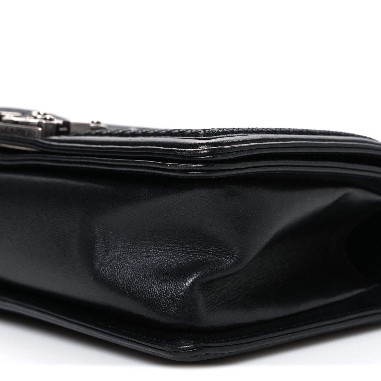 Chanel Lambskin Stitched Medium Boy Flap Black 10 of 10
