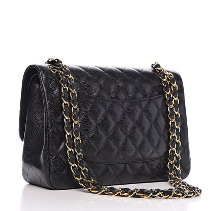 Chanel Caviar Quilted Jumbo Double Flap Black 3 of 13