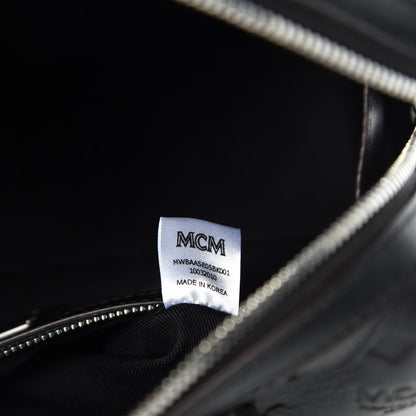MCM Calfskin Ottomar Monogram Essential Boston Bag Black 10 of 11