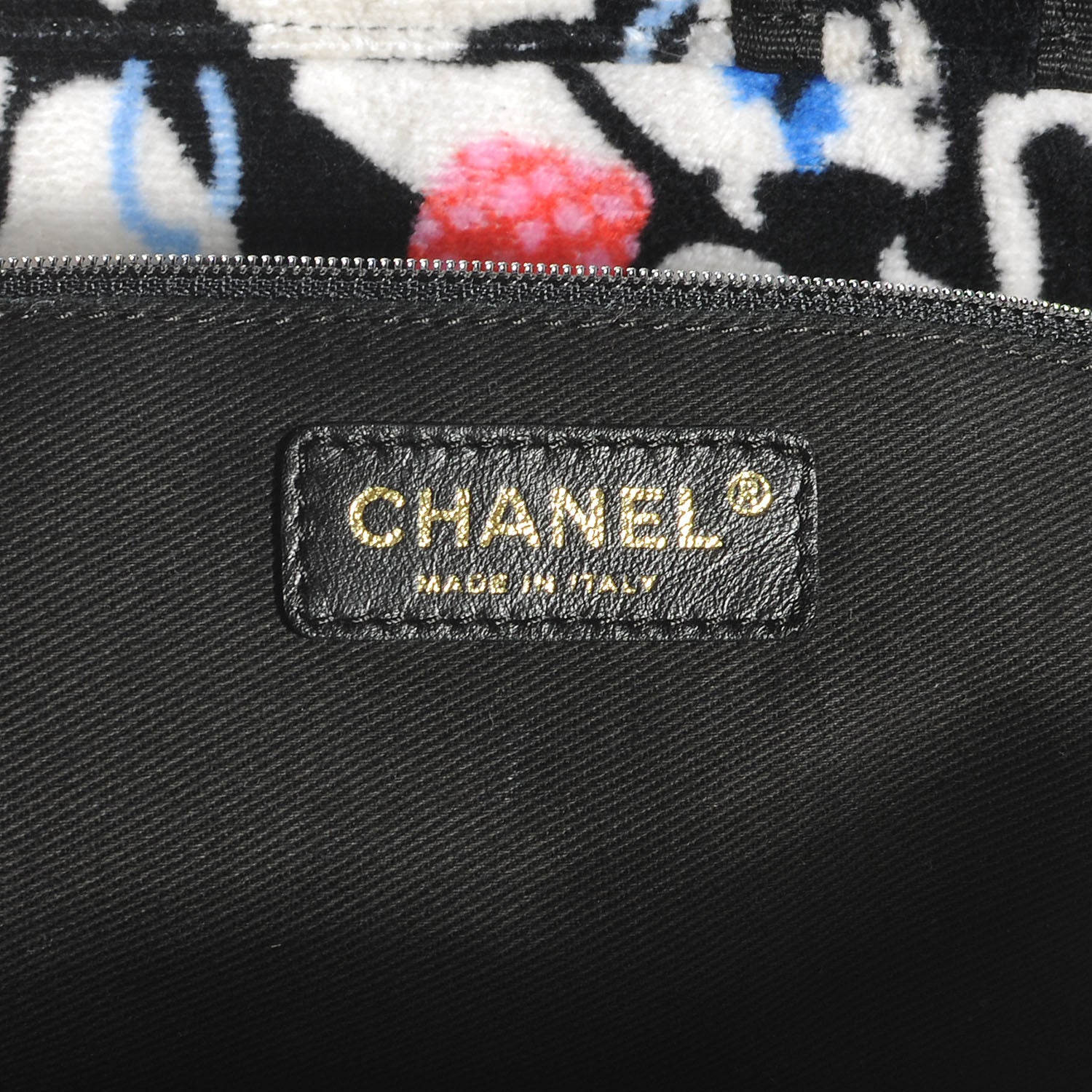 Chanel Terry Cotton Baby Animals Diaper Bag Black 7 of 8