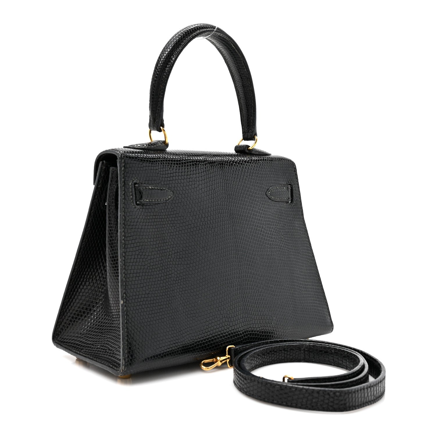 Hermes Lizard Mini Kelly Sellier 20 Black 3 of 16