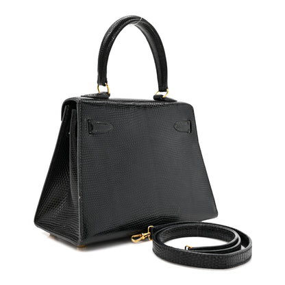 Hermes Lizard Mini Kelly Sellier 20 Black 3 of 16