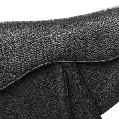 Christian Dior Grained Calfskin Saddle Bag Black 10 of 11