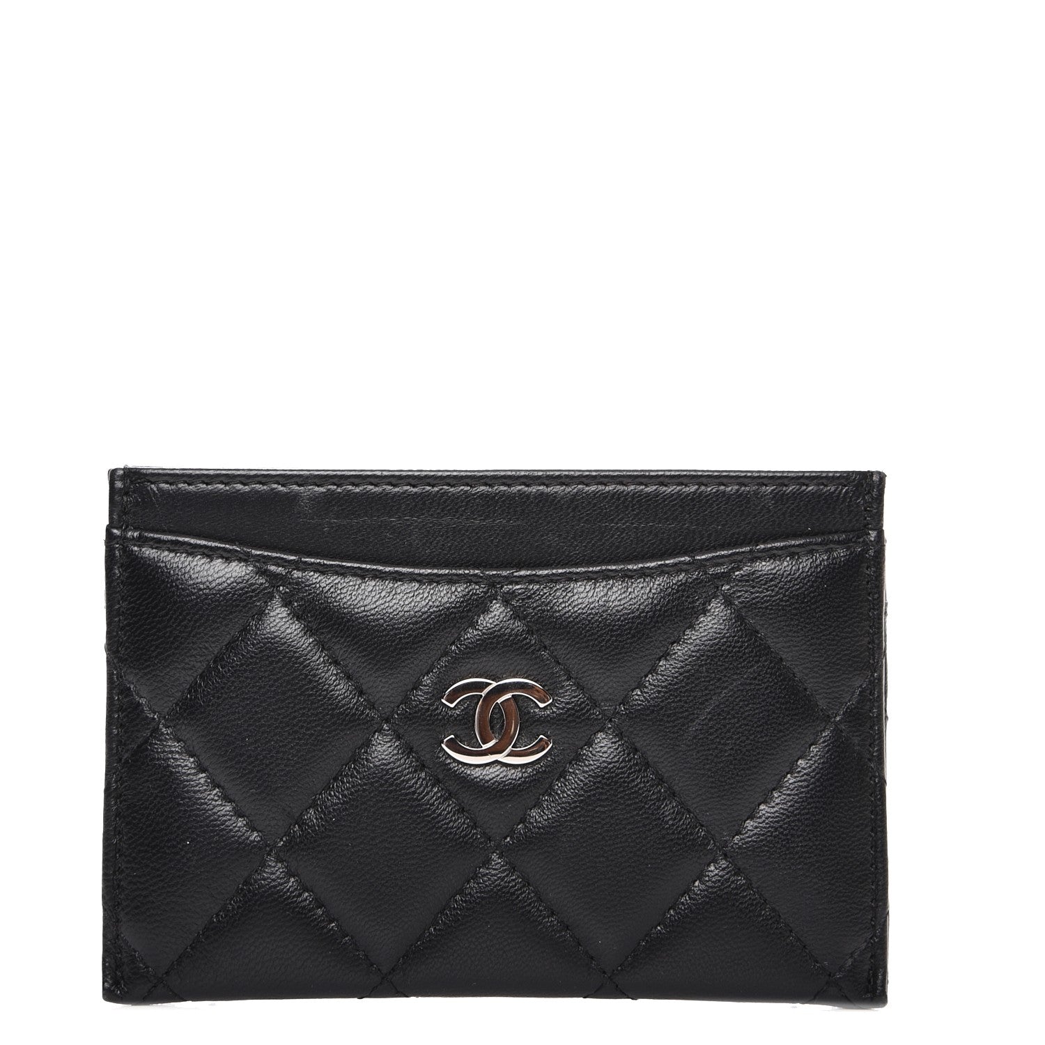 Chanel Lambskin Quilted Card Holder Black 1 of 8