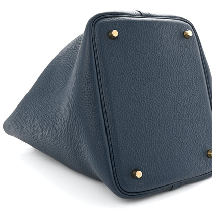 Hermes Taurillon Clemence Picotin Lock 22 MM Bleu De Prusse 9 of 12