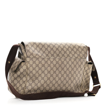 Gucci GG Plus Monogram Messenger Diaper Bag Dark Brown 3 of 12