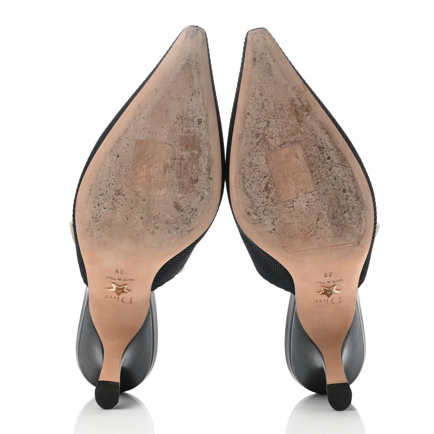 Technical Canvas Ribbon J Adior Slingback 65mm Pumps 38 Black