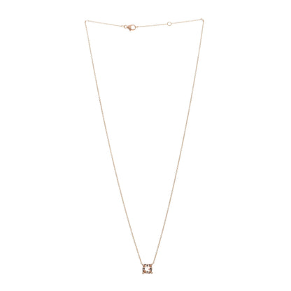 David Yurman 18K Rose Gold Diamond Morganite 7mm Petite Chatelaine Pendant Necklace 2 of 4