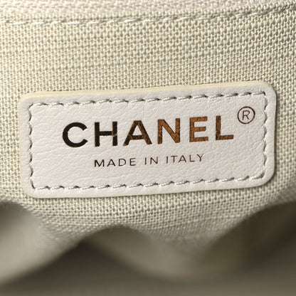 Chanel Mixed Fibers Calfskin Small Deauville Tote Blue 7 of 11